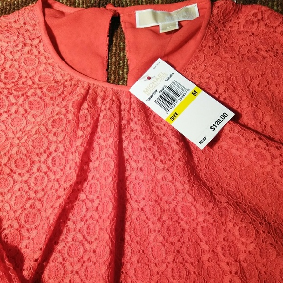 βοΈHPβοΈπΌMichael Kors Bell Sleeve Sangria Blouse - Picture 2 of 5